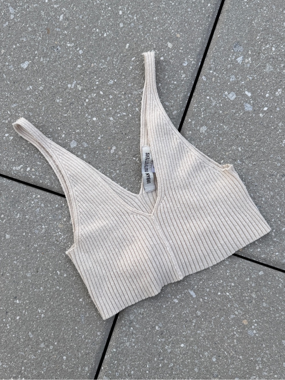 Urban Outfitters ribbed knit cropped tank top